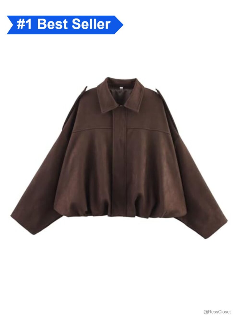 Faux Suede Jacket Women Oversized Zip Up Bomber Casual Coat